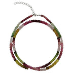 Pearlz Gallery Sterling Silver Multi Tourmaline Necklace - Necklaces & Pendants - British D'sire