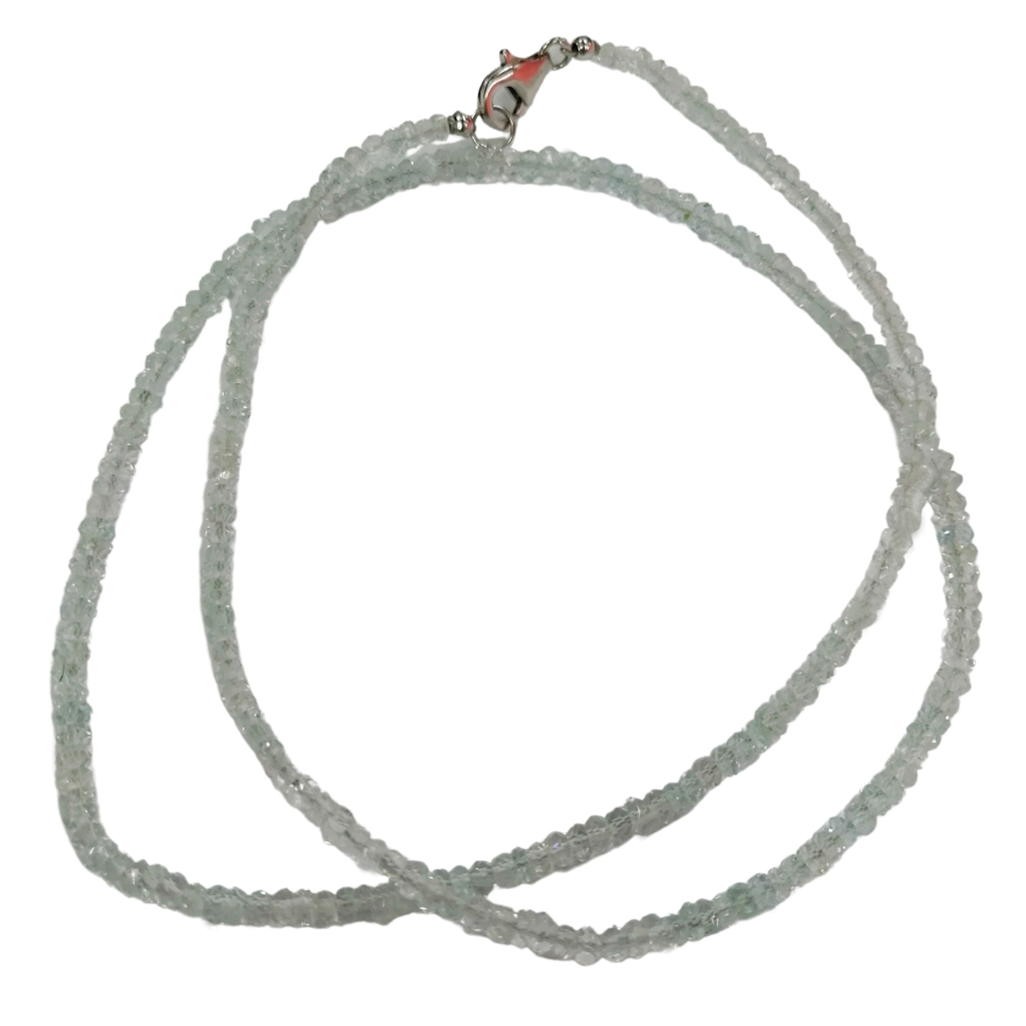 Pearlz Gallery Faceted Rondelle Sterling Silver Necklace - Necklaces & Pendants - British D'sire
