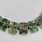 Pearlz Gallery Round 4mm Rectangle Black Onyx & Abalone Necklace - Necklaces & Pendants - British D'sire