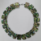 Pearlz Gallery Round 4mm Rectangle Black Onyx & Abalone Necklace - Necklaces & Pendants - British D'sire