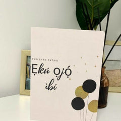 A – Elegant Yoruba Birthday Greeting Card - Greeting Cards - British D'sire