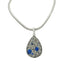 A graceful large teardrop shaped K2 Jasper statement Pendant in open back bazel setting - Necklaces & Pendants - British D'sire