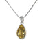 A stunning Solitaire Pear-shaped Mixed-cut Citrine pendant features a flawless Citrine gemstone. - Necklaces & Pendants - British D'sire