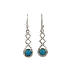 A swirly, unique and elegant pair of sterling silver earrings, carrying a range of gems - Earrings - British D'sire