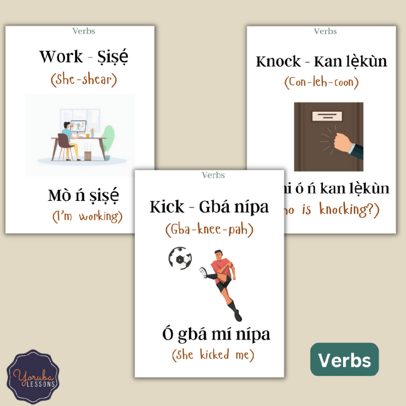 A – Yoruba Flashcards To Learn Vocabulary – Food, Verbs and Things in The House (Physical pack) - Flashcards/Learning Resources - British D'sire