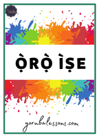A – Yoruba Flashcards To Learn Vocabulary – Food, Verbs and Things in The House (Physical pack) - Flashcards/Learning Resources - British D'sire
