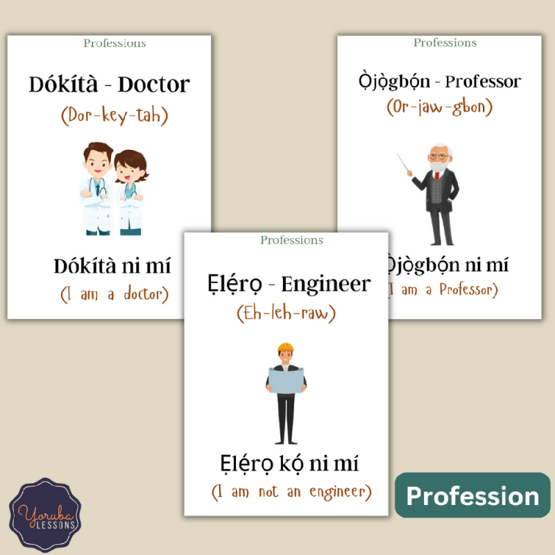 A – Yoruba Flashcards To Learn Vocabulary – Food, Verbs and Things in The House (Physical pack) - Flashcards/Learning Resources - British D'sire