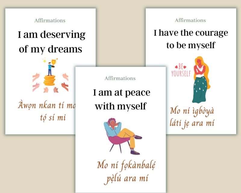 A – Yoruba Flashcards To Learn Vocabulary – Food, Verbs and Things in The House (Physical pack) - Flashcards/Learning Resources - British D'sire