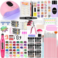 Acrylic Nail Kit With Drill And U V Light Full Nail Kit Set Professional Nail Starter Kit For Beginners Acrylic With Everything - British D'sire