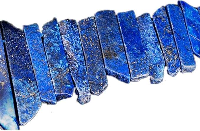 AITELEI Natural Red Grain Stone Crystal Points Beads Irregular Flat Strip Loose Stick Beads Gemstone for Jewelry Making Healing Crystal Polished/Raw Quartz Top Drilled - British D'sire