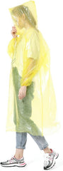 Alfachy Pack of 5 Disposable Light Weight Rain Poncho for Adults - British D'sire