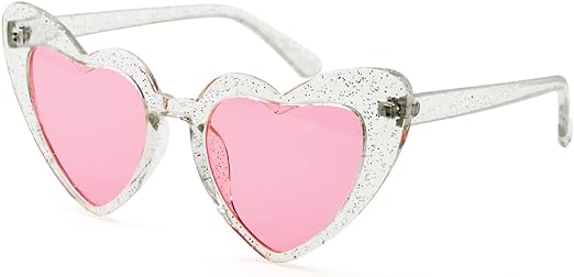 ALLY-MAGIC 70s Vintage Love Heart Sunglasses, Women Cat Eye Ladies Retro Vintage Designer Eyewear - Women's Sunglasses - British D'sire