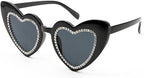 ALLY-MAGIC 70s Vintage Love Heart Sunglasses, Women Cat Eye Ladies Retro Vintage Designer Eyewear - Women's Sunglasses - British D'sire