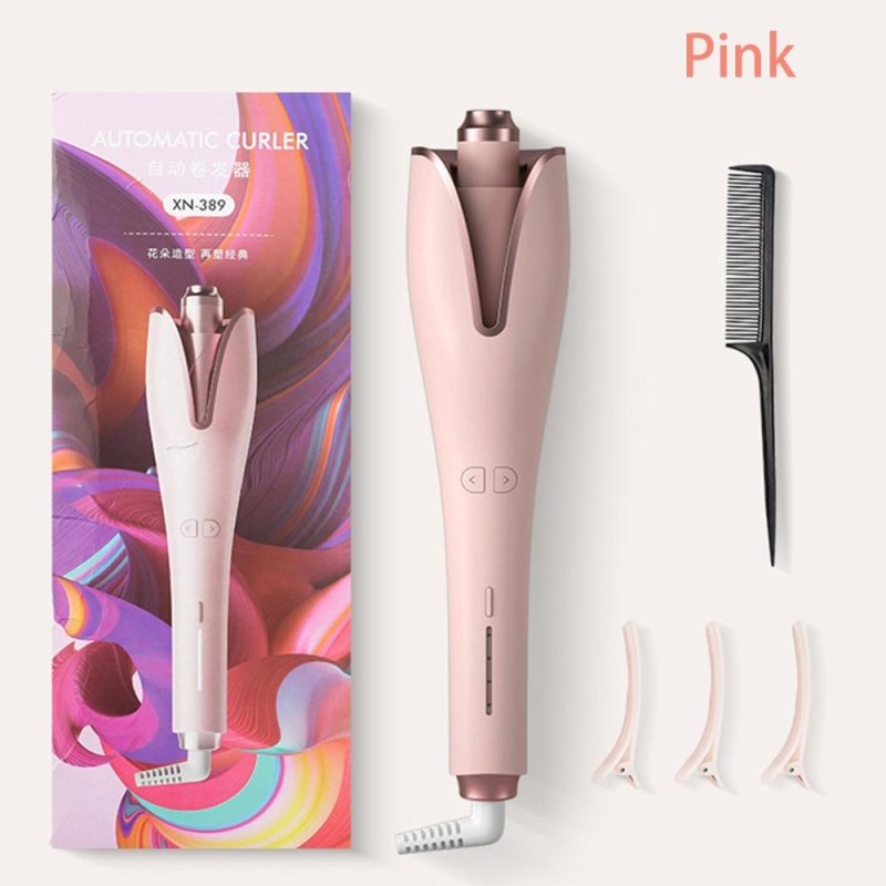 Anti-Perm Curly Hair for Women Automatic Rotation Hair Rollers Negative Ion Curling Iron Wave Magic Styling Tool - Hair Care & Styling - British D'sire