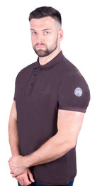 Antonio Falcone Alessandro Polo Shirt Chocolate - Men's T-Shirts & Shirts - British D'sire