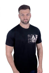 Antonio Falcone Alonzo Organic Cotton T-shirt Black - Men's T-Shirts & Shirts - British D'sire
