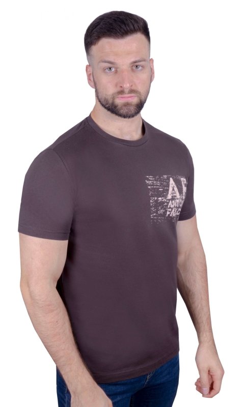 Antonio Falcone Alonzo Organic Cotton T-shirt Chocolate - Men's T-Shirts & Shirts - British D'sire