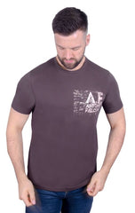 Antonio Falcone Alonzo Organic Cotton T-shirt Chocolate - Men's T-Shirts & Shirts - British D'sire