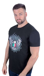 Antonio Falcone Angelo Organic Cotton T-shirt Black - Men's T-Shirts & Shirts - British D'sire