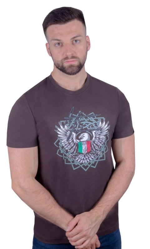 Antonio Falcone Angelo Organic Cotton T-shirt Chocolate - Men's T-Shirts & Shirts - British D'sire