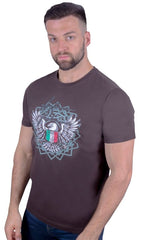 Antonio Falcone Angelo Organic Cotton T-shirt Chocolate - Men's T-Shirts & Shirts - British D'sire