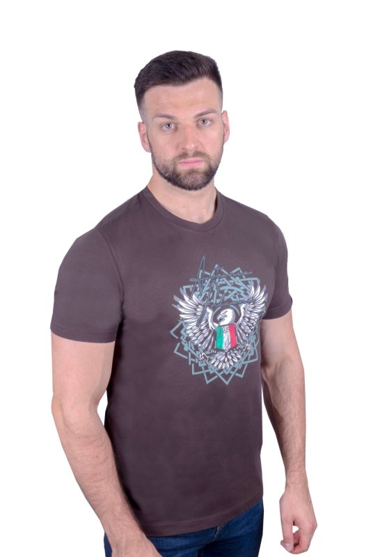 Antonio Falcone Angelo Organic Cotton T-shirt Chocolate - Men's T-Shirts & Shirts - British D'sire