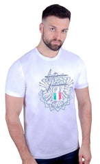 Antonio Falcone Angelo Organic Cotton T-shirt White - Men's T-Shirts & Shirts - British D'sire