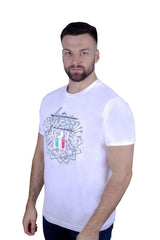 Antonio Falcone Angelo Organic Cotton T-shirt White - Men's T-Shirts & Shirts - British D'sire