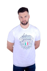 Antonio Falcone Angelo Organic Cotton T-shirt White - Men's T-Shirts & Shirts - British D'sire