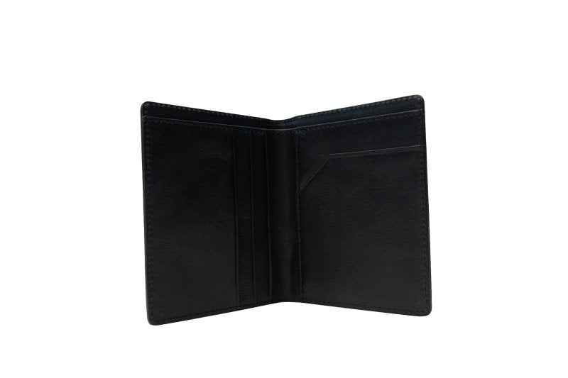 Antonio Falcone Black Minimalist Rfid Blocking Custom Bifold Slim Genuine Leather Mens Wallet - Men's Accessories - British D'sire
