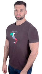 Antonio Falcone Emilio Organic Cotton T-shirt Chocolate - Men's T-Shirts & Shirts - British D'sire
