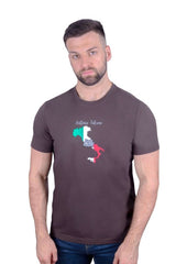 Antonio Falcone Emilio Organic Cotton T-shirt Chocolate - Men's T-Shirts & Shirts - British D'sire