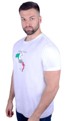 Antonio Falcone Emilio Organic Cotton T-shirt White - Men's T-Shirts & Shirts - British D'sire