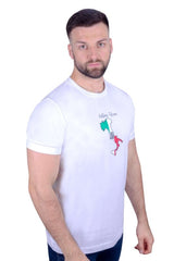 Antonio Falcone Emilio Organic Cotton T-shirt White - Men's T-Shirts & Shirts - British D'sire