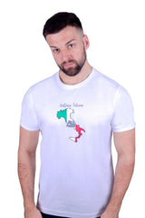 Antonio Falcone Emilio Organic Cotton T-shirt White - Men's T-Shirts & Shirts - British D'sire