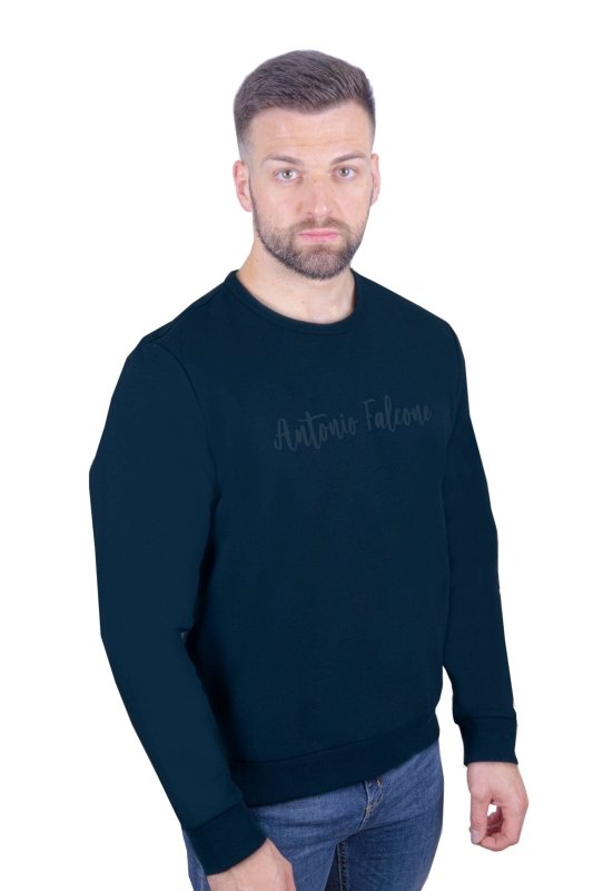 Antonio Falcone Giovanni Sweatshirt Navy - Men's Hoodies & Sweatshirts - British D'sire