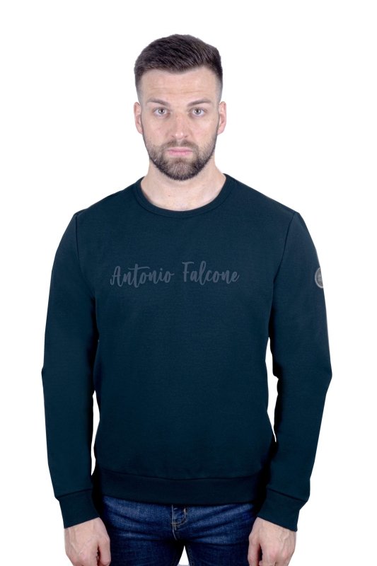 Antonio Falcone Giovanni Sweatshirt Navy - Men's Hoodies & Sweatshirts - British D'sire Main image