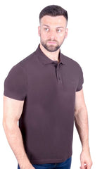 Antonio Falcone Leonardo Polo Shirt Chocolate - Men's T-Shirts & Shirts - British D'sire