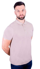 Antonio Falcone Leonardo Polo Shirt Sand - Men's T-Shirts & Shirts - British D'sire