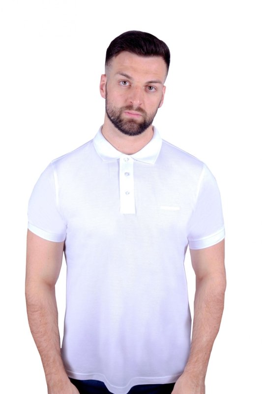 Antonio Falcone Leonardo Polo Shirt White - Men's T-Shirts & Shirts - British D'sire