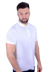 Antonio Falcone Leonardo Polo Shirt White - Men's T-Shirts & Shirts - British D'sire