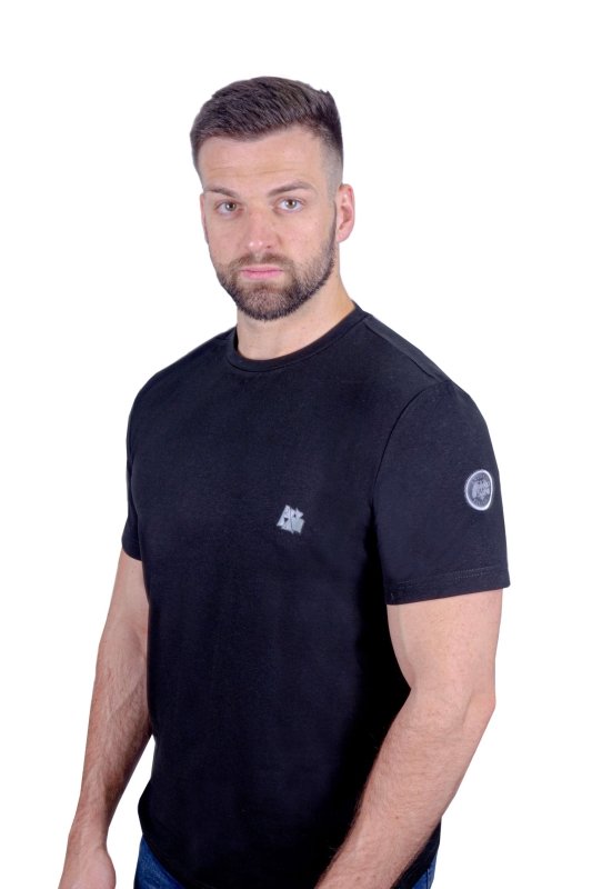 Antonio Falcone Roberto Short Sleeved T-shirt Black - Men's T-Shirts & Shirts - British D'sire