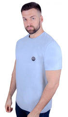 Antonio Falcone Rocco Short Sleeved T-shirt Chambray - Men's T-Shirts & Shirts - British D'sire