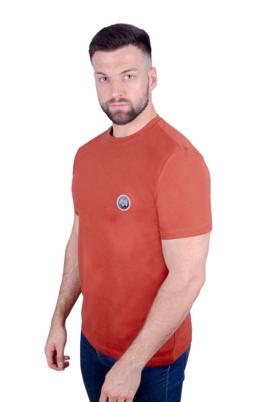 Antonio Falcone Rocco Short Sleeved T-shirt Chilli Oil - Men's T-Shirts & Shirts - British D'sire