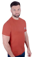 Antonio Falcone Rocco Short Sleeved T-shirt Chilli Oil - Men's T-Shirts & Shirts - British D'sire