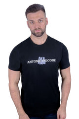 Antonio Falcone Zenden Organic Cotton T-shirt Black - Men's T-Shirts & Shirts - British D'sire