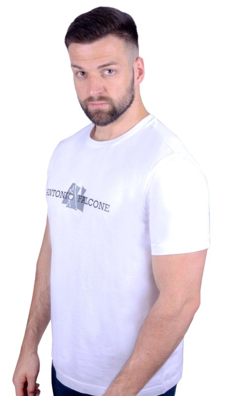 Antonio Falcone Zenden Organic Cotton T-shirt White - Men's T-Shirts & Shirts - British D'sire