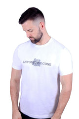 Antonio Falcone Zenden Organic Cotton T-shirt White - Men's T-Shirts & Shirts - British D'sire