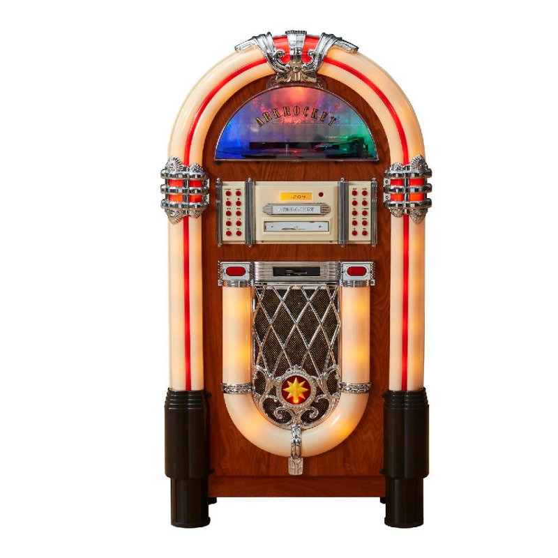 Taurus classic mid-size jukebox vinyl record player by Arkrocket | Comes with FM radio, Aux input, USB port and bluetooth Secondary image