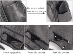 Artwell Fashion Crossbody Bag For Women Shoulder Bag Soft PU Leather Handbags Purses Multi Pocket Hobo Tote Bag (Gray) - British D'sire